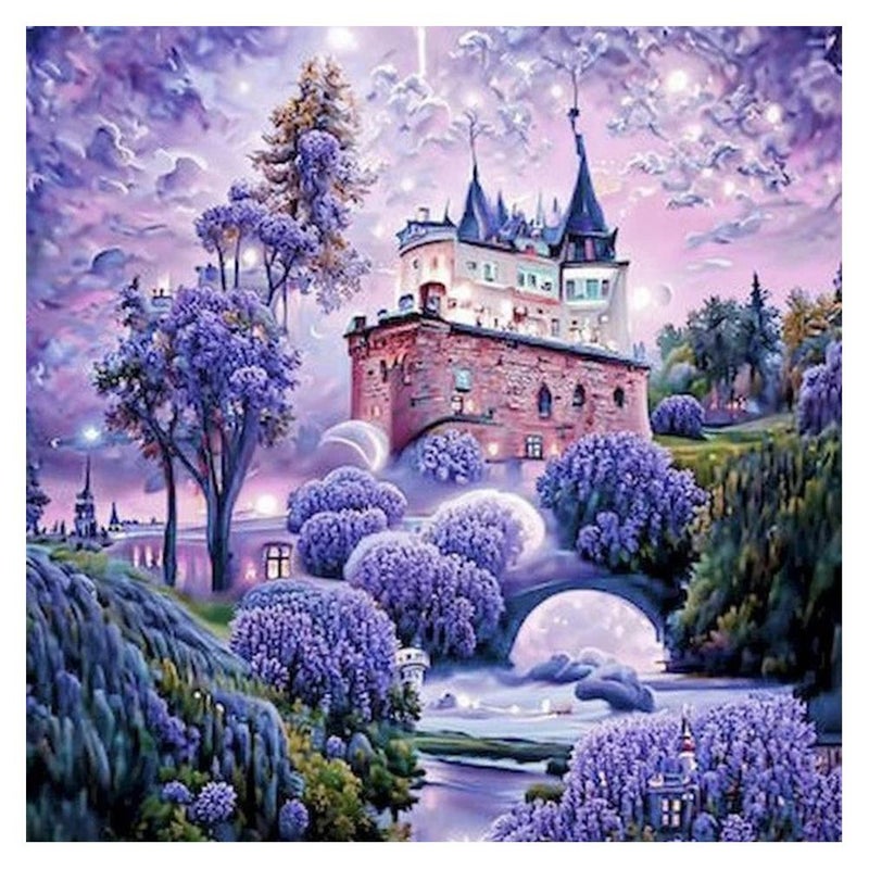 لوحة رسم الماس، أسلوب شائع، يتميز بالمناظر الطبيعية الحالمة والماس الكامل، مثالي لتزيين جدران غرفة النوم والمعيشة بنفسك. - Image 1